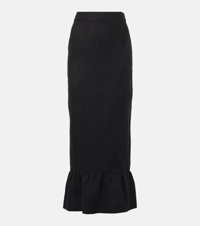 POSSE MATILDA TIERED LINEN PENCIL SKIRT