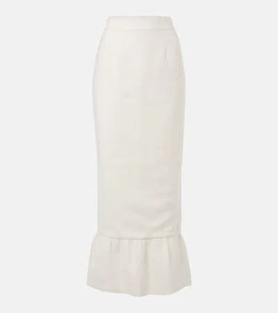 POSSE MATILDA TIERED LINEN PENCIL SKIRT