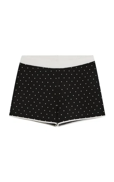 Posse Michalla Contrast-trim Shorts In Black