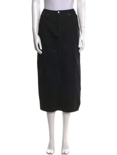 Pre-owned Posse Midi Length Skirt In Black