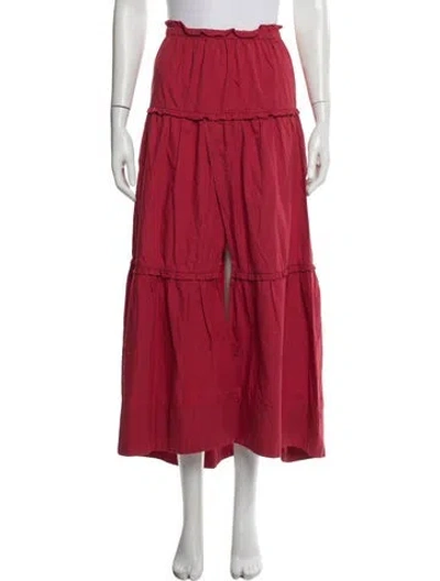Pre-owned Posse Midi Length Skirt In Red