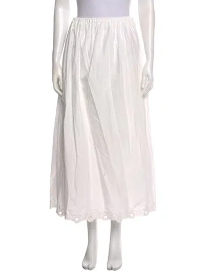 Pre-owned Posse Midi Length Skirt W/ Tags In White