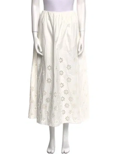 Pre-owned Posse Midi Length Skirt W/ Tags In White