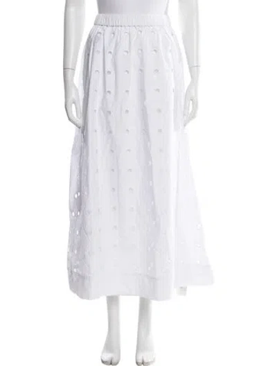 Pre-owned Posse Midi Length Skirt W/ Tags In White