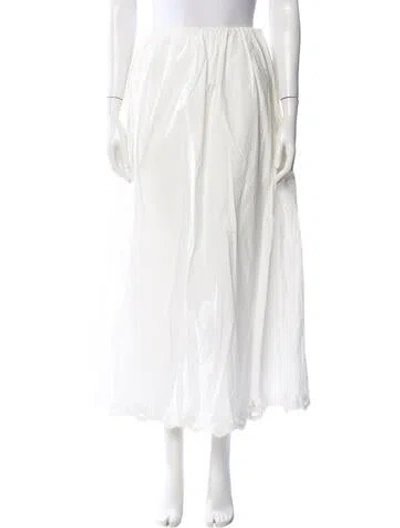 Pre-owned Posse Midi Length Skirt In White