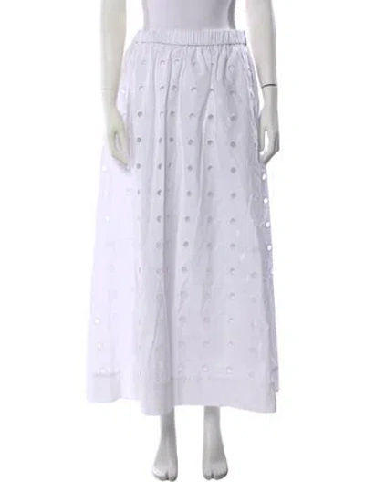 Pre-owned Posse Midi Length Skirt In White