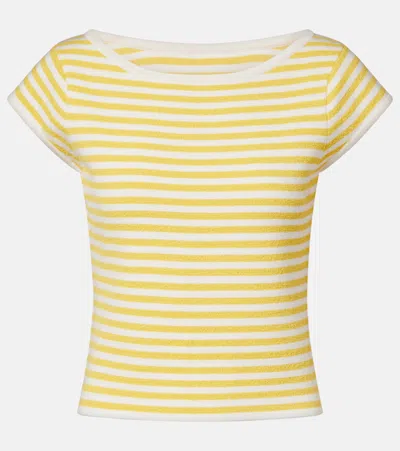 Posse Millie Striped Top In Yellow