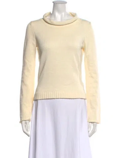 Pre-owned Posse Mock Neck Sweater In Neutrals