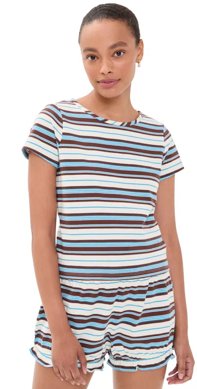 Posse Nadine Tee Chocolate Multi Stripe