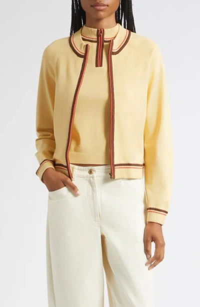 Posse Noah Zip Sweater In Sand