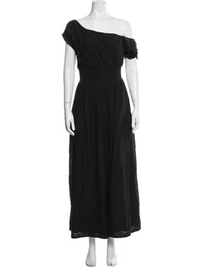 Pre-owned Posse One-shoulder Long Dress In Blue