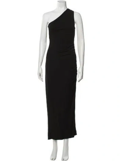 Pre-owned Posse One-shoulder Midi Length Dress W/ Tags In Black