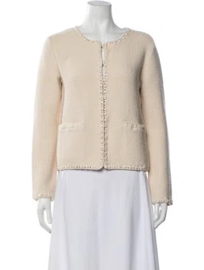 Pre-owned Posse Open Front Sweater In Neutrals
