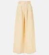 Posse Parker Wide-leg Linen Trousers In Yellow