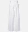 Posse Parker Linen Wide-leg Trousers In White