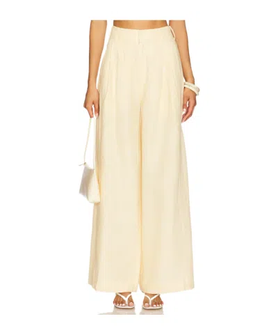 Posse Parker Pleated Palazzo Pants In Nude