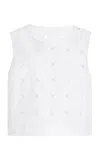 Posse Peggy Embroidered Top In White