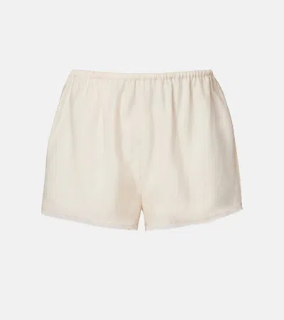 Posse Perla Lace-trimmed Shorts In White