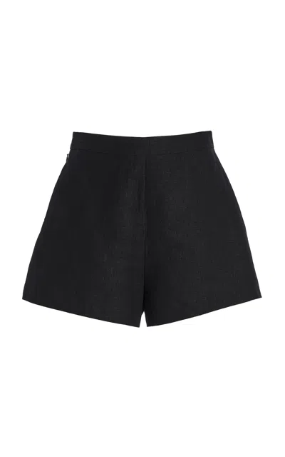 Posse Perri Linen Shorts In Black