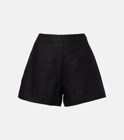 Posse Perri Linen Shorts In Black
