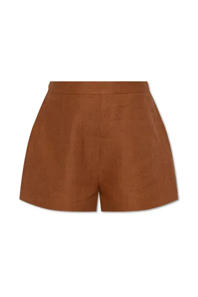 Posse Perri Tailored Shorts In Brown