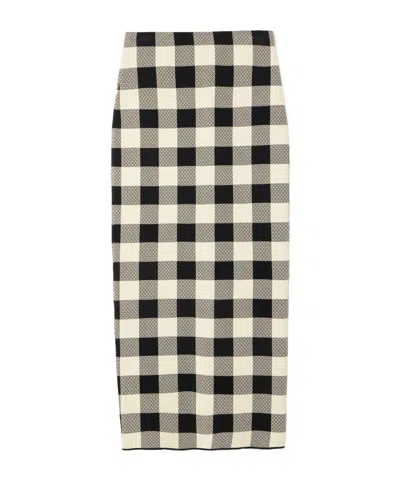 Posse Pippa Checked Jacquard-knit Maxi Skirt In Multi