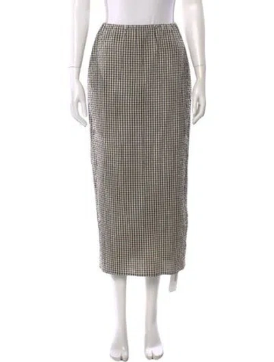 Pre-owned Posse Plaid Print Midi Length Skirt In Multi