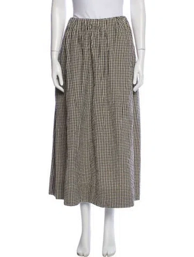 Pre-owned Posse Plaid Print Midi Length Skirt In Multi