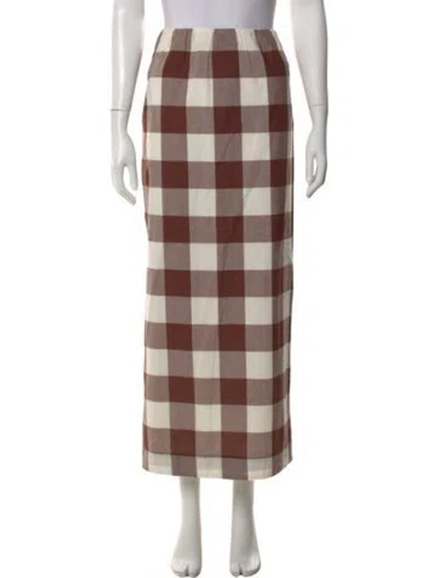 Pre-owned Posse Plaid Print Midi Length Skirt In Multi