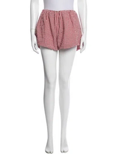 Pre-owned Posse Plaid Print Mini Shorts In Multi