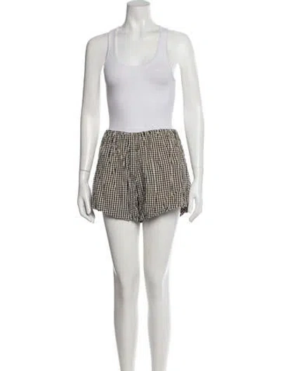 Pre-owned Posse Plaid Print Short Set W/ Tags In Multi