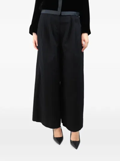 Pre-owned Posse Pleated Balloon-leg Trousers In Black