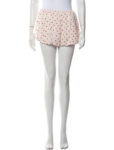 Pre-owned Posse Polka Dot Print Mini Shorts In Neutrals