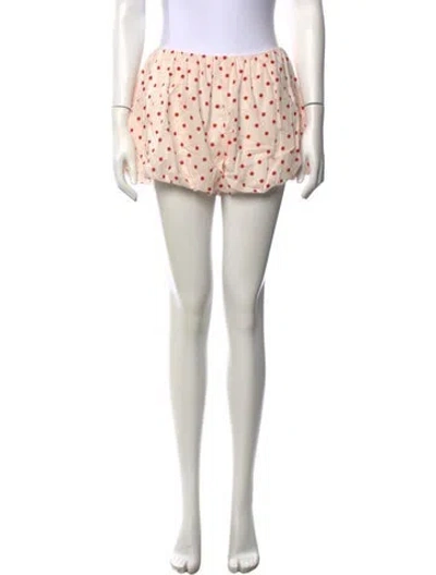 Pre-owned Posse Polka Dot Print Mini Shorts In Neutrals