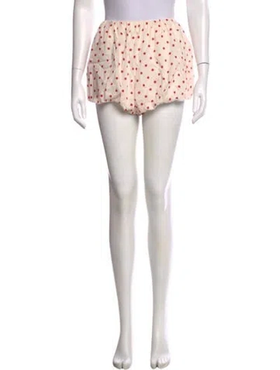 Pre-owned Posse Polka Dot Print Mini Shorts W/ Tags In Neutral