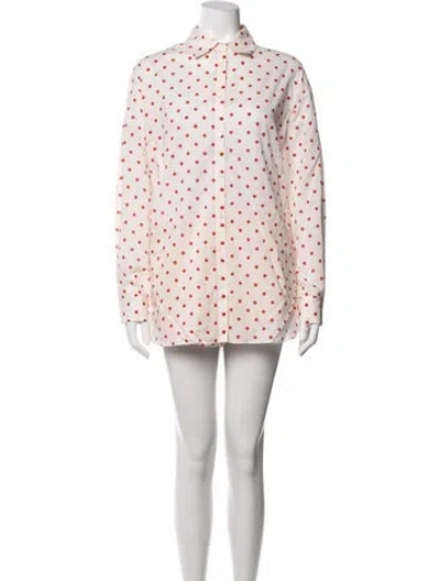 Pre-owned Posse Polka Dot Print Short Set In Multicolor