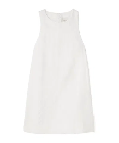 Posse Poppy Linen Mini Dress In Ivory