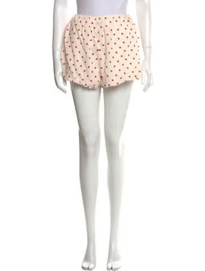 Pre-owned Posse Printed Mini Shorts In Neutral