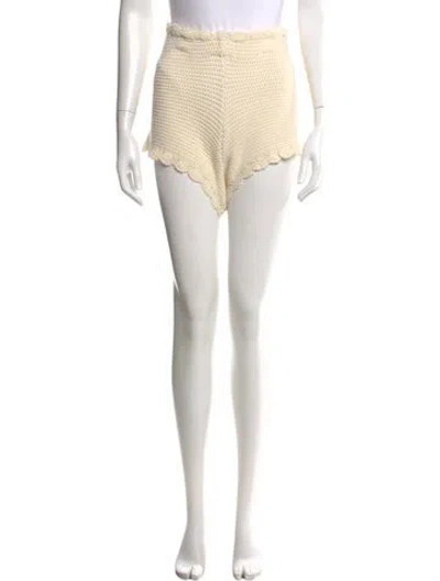 Pre-owned Posse Printed Mini Shorts W/ Tags In Neutral