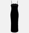 Posse Quincy Cotton Velvet Cocktail Dress In Black