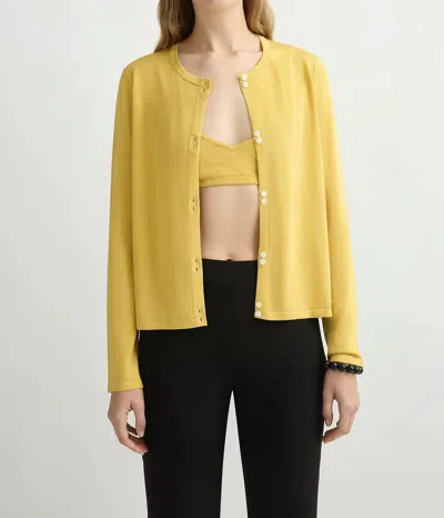 Posse Rae Knitted Cardigan In Honey In Yellow
