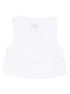 Posse Rio Button Vest Top In White
