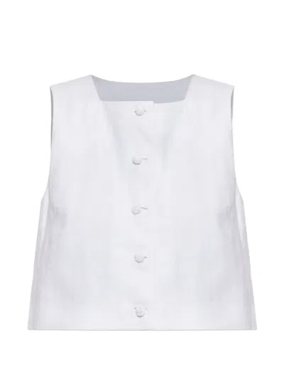Posse Rio Knot-detail Top In White
