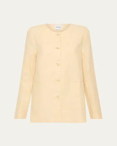 POSSE RIO LINEN SHIFT JACKET