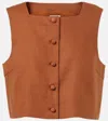 Posse Rio Linen Top In Brown