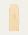 Posse Parker Wide-leg Linen Trousers In Dusty Citron