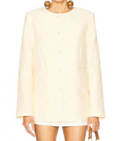 Posse Rio Shift Jacket In Dusty Citron In White