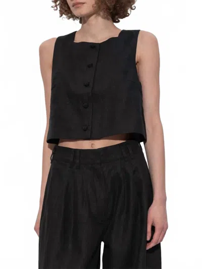 Posse Rio Sleeveless Top In Black