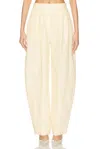 Posse Rio Pleated Linen Tapered Pants In Dusty Citron