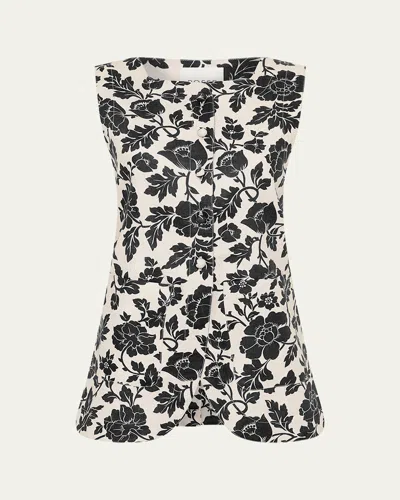 Posse Romeo Floral Vest In Boneblack